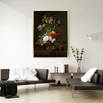 

Abstract Flower Rose Oil Painting Botanical Wall Art Posters Modern Flower Arranging Art Picture Living Room Home Decoration