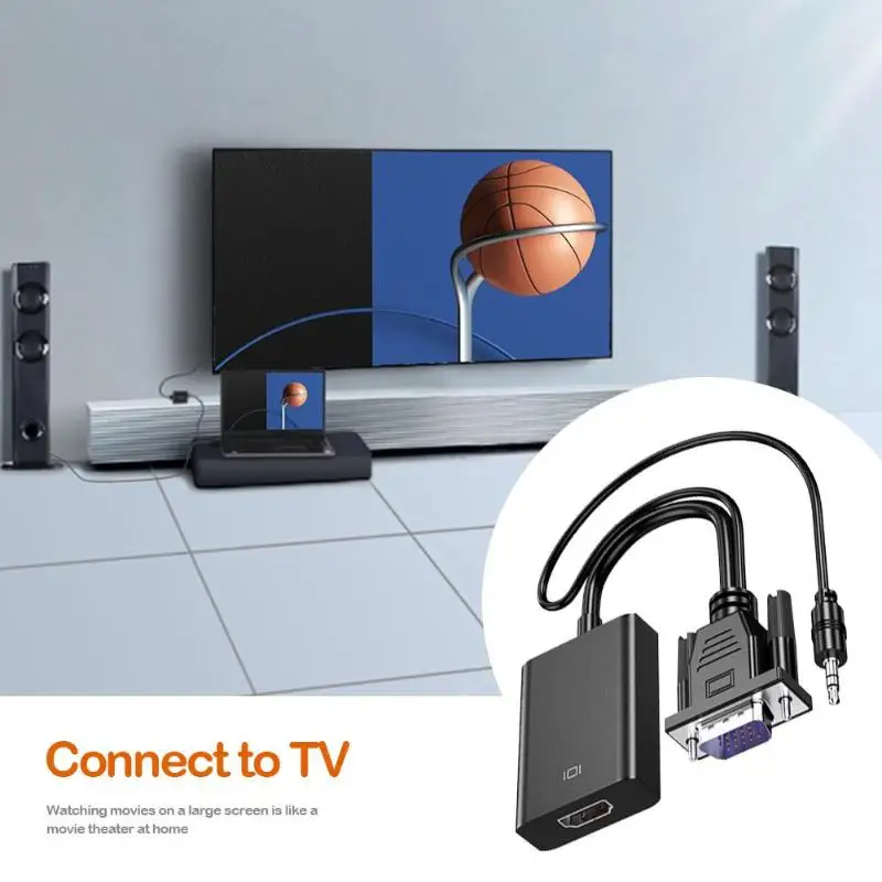  HW-2216 VGA al Convertitore di HDMI Adattatore HD Digitale Analogico Audio 3.5mm Cavo Per dispositi