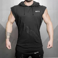 Спортивный Жилет для бега, для фитнеса, тренировочный жилет для мужчин, Летний Стиль, баскетбольный жилет без рукавов с капюшоном