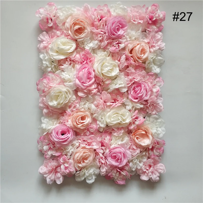 Шелковый цветок розы свадебное украшение искусственный цветок стена для свадьбы домашний декор романтический свадебный фон Декор 60 см X 40 см - Цвет: 27