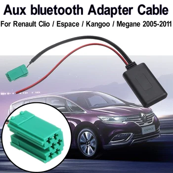 

12v+ Car bluetooth Module AUX Adapter Wireless Radio Stereo AUX-IN Cable For Renault Clio Kangoo Megane Scenic 2005-2011