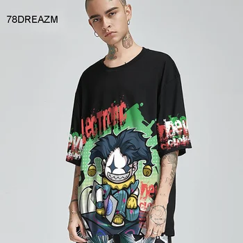 

Hip Hop Clown T Shirt Man Fashion Cotton Harajuku Half Sleeve T-shirt Casual Summer Tshirt Streetwear Funny Cool Tops Tee Boys