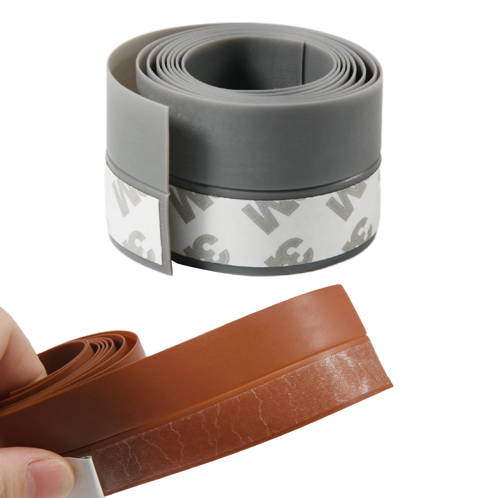 4Color Window Door Bottom Self Adhesive Silicone Rubber Seal Weathering Strip Door Sealing Bar Window Seal