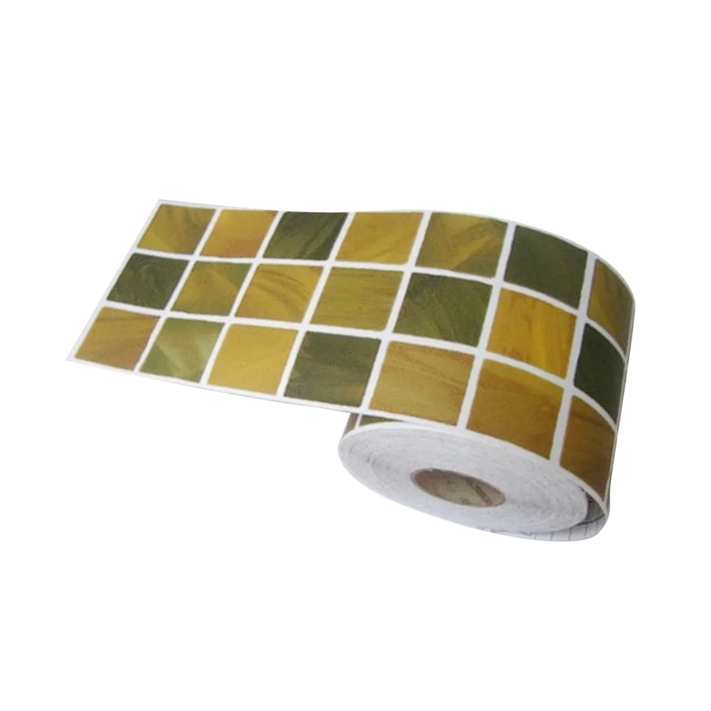 5 Patterns Available 10x100cm Mosaic PVC Self Adhesive Wall 3D Decal Tile Stickers DIY Home Kitchen Decoration