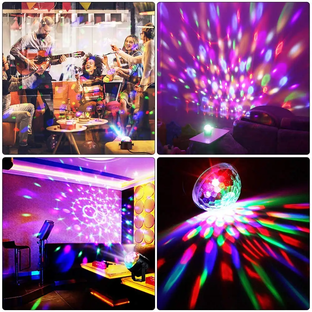 7 Colors Sound Activated Led Strobe Stage Lights Effect Party Lights Ball  Disco Light For Christmas Gift Bar Club Birthday Party - Stage Lighting  Effect - AliExpress