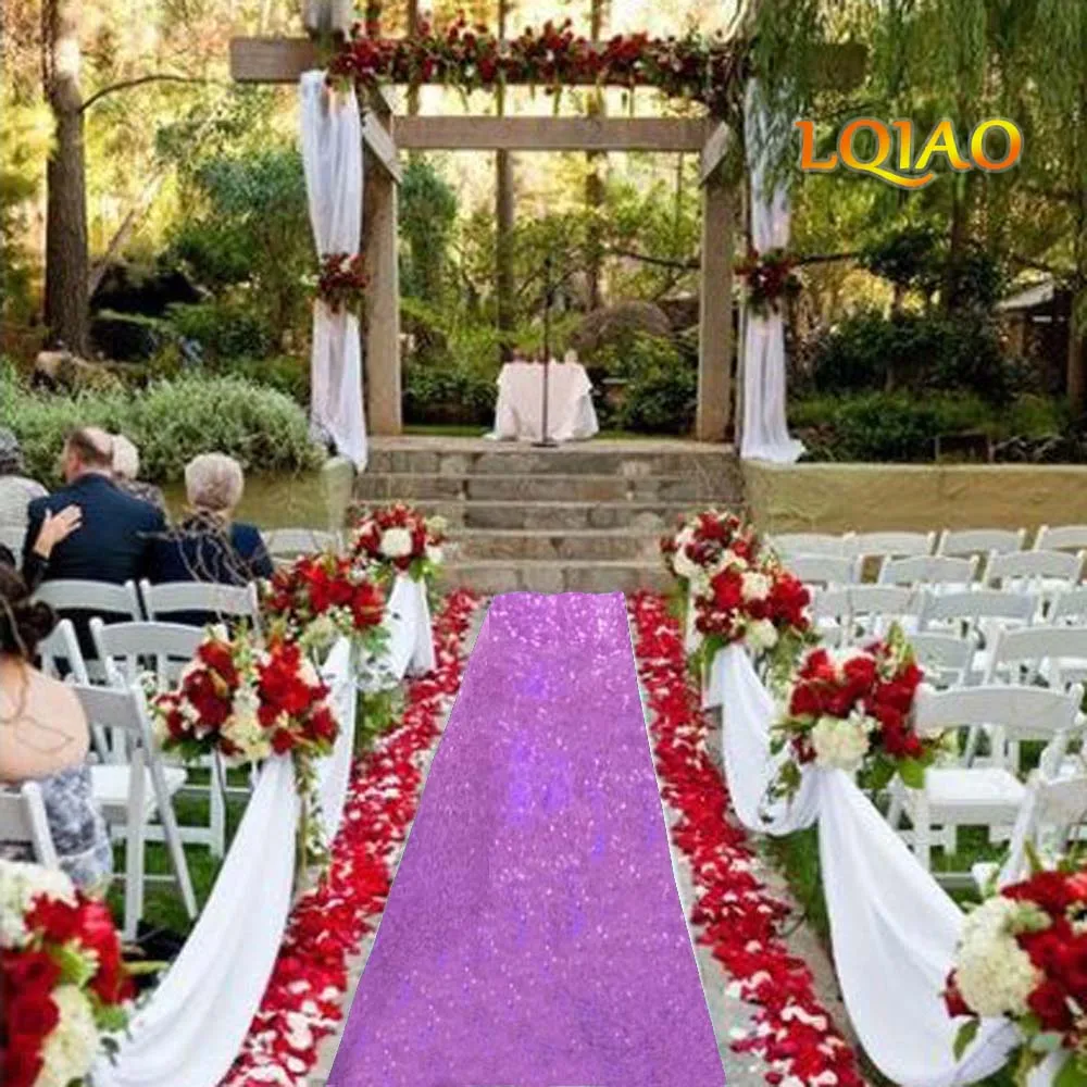 Lavender Sequin Aisle Runner 002