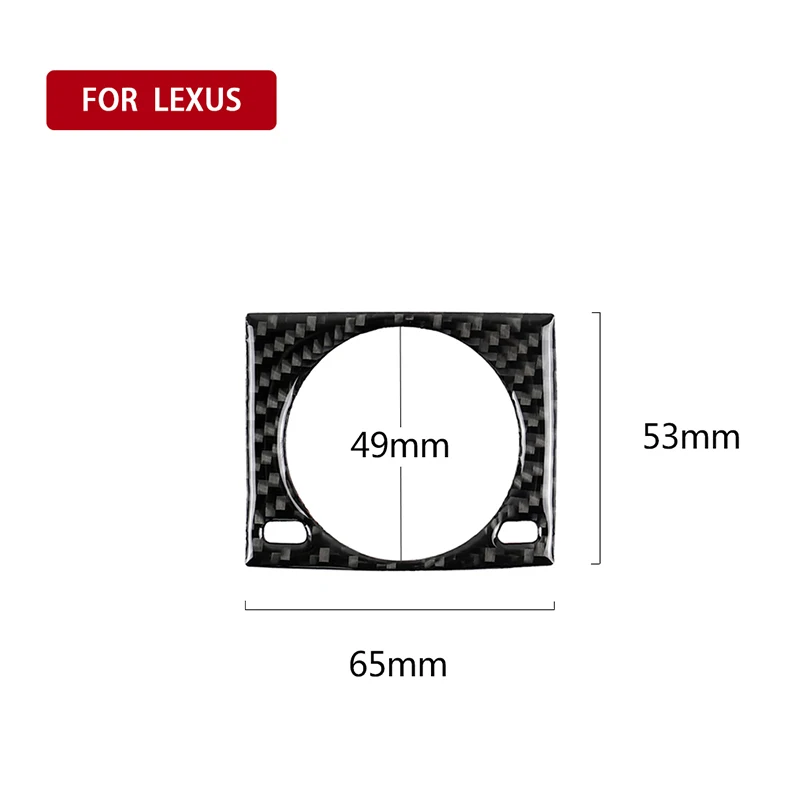For LEXUS IS250 IS300 IS350 Carbon Fiber Sticker Center Console Clock Cover Trim Stickers