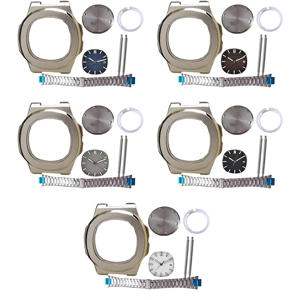 Replacement 41MM Watch Case Cover for Miyota 8205/8215 Mingzhu 2813/3804 Movement Repair Parts Silver Band Shell | Электроника