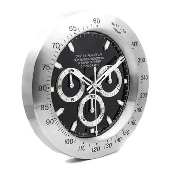 

BLACK & SILVER DAYTONA WALL CLOCK Luxury Design Wall Clock Stainless Art Watch Clock