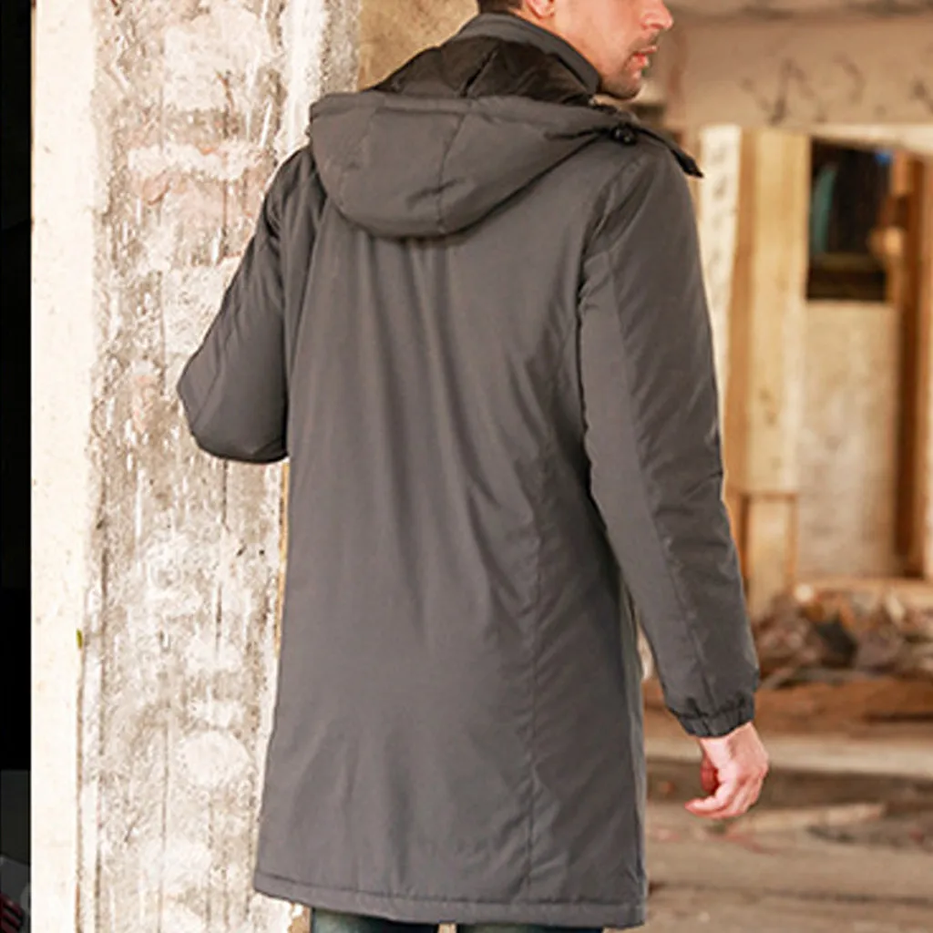 Мужское зимнее однотонное хлопковое утепленное теплое хлопковое Стеганое пальто с капюшоном Assassin's Creed пальто с капюшоном мужская куртка с капюшоном