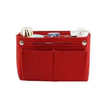 

2020 Felt cosmetic bag multi-functional creative travel portable storage bag washing mommy female bag purse organizer insert