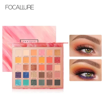 

FOCALLURE 30 Colors Eyeshadow Palette High Quality Brand Smooth Glitter Matte Powdery Shades For Daily Party Makeup