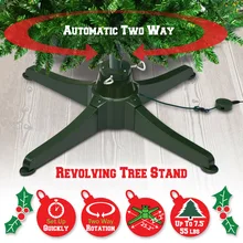Elektryczny stojak choinki stojak 360 stopni podstawka obrotowa Xmas Party 2021 nowy rok ozdoby choinkowe dla domu ue wtyczką amerykańską tanie i dobre opinie CN (pochodzenie) Electric Christmas Tree Base 1000g