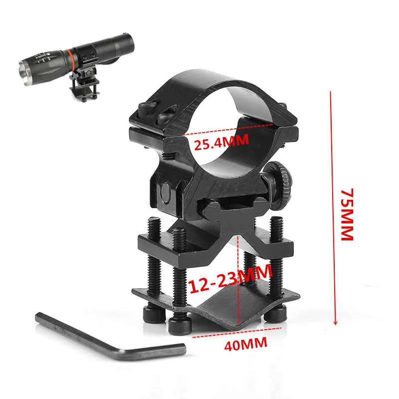 Универсальный металлический рельсовый зажим 25 мм кольцо 20 мм рейка пистолет крепление Тактический сигнальный Лазерный фонарь кронштейн для 501B C8 охотничий светильник