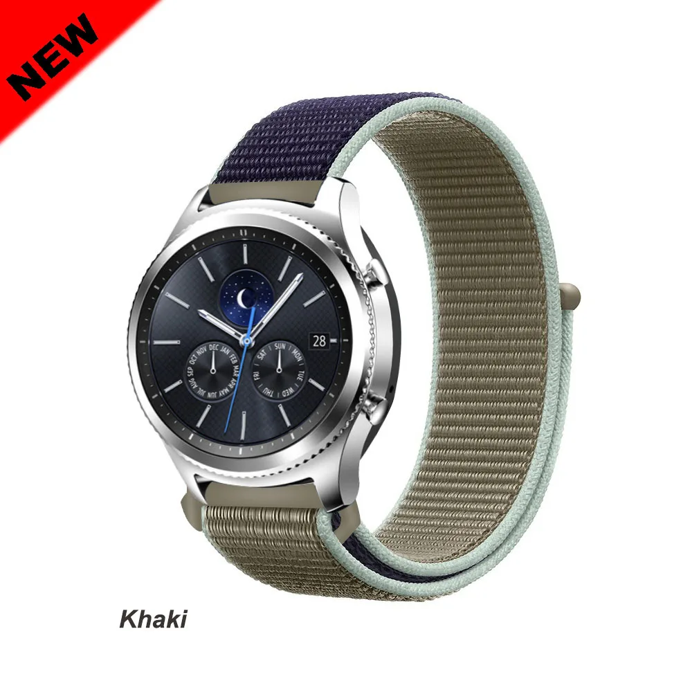 Khaki 46 Gear s3 Frontier ремешок для samsung Galaxy watch 46 мм активный 2 42 мм amazfit ремешок Bip 20 мм 22 мм ремешок для часов huawei watch gt ремешок - Цвет ремешка: Khaki 46