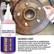 100 мл средство для удаления ржавчины окна ингибитор ржавчины ступицы колеса дерулинг металл спрей части обслуживания винт автомобиль для удаления ржавчины C6N0