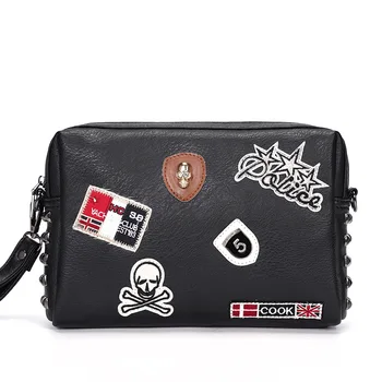 

New Men's PU Leather Messenger Bag Vintage Small Cross Body Bags Shoulder Bag for Man Small Leather Travel Money Bags