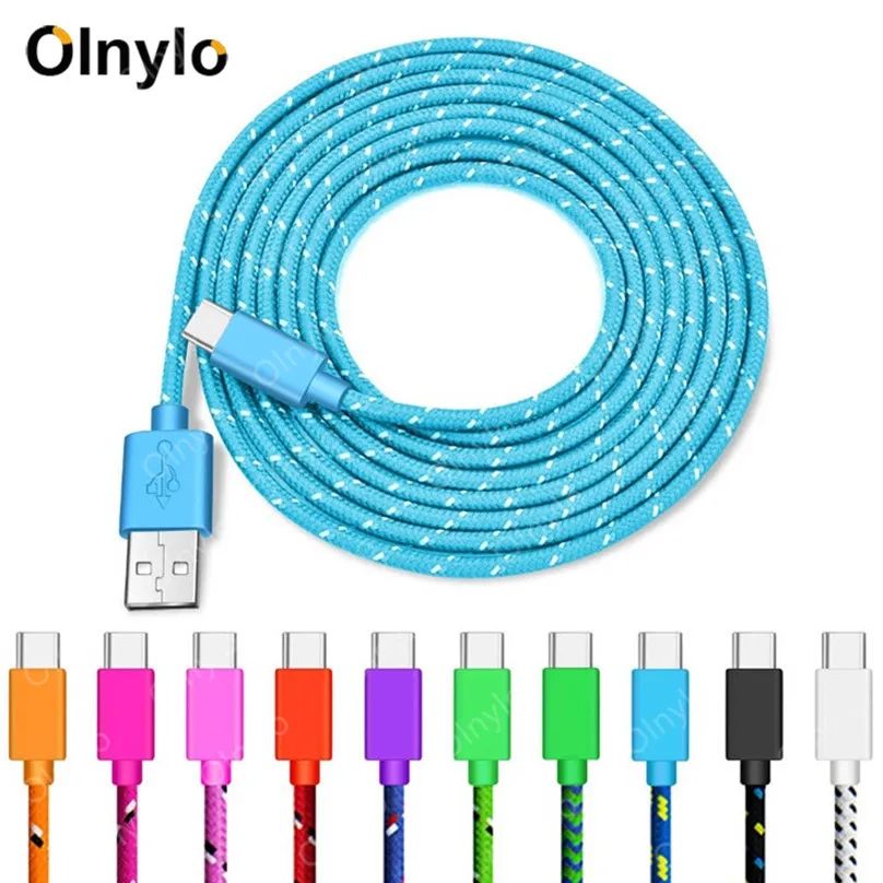 Olnylo Плетеный Micro USB кабель для синхронизации данных USB зарядный кабель для Samsung S7 HTC LG Huawei Xiaomi Android 0,5/1m/2m/3m кабели для телефонов|Кабели для мобильных телефонов|   | АлиЭкспресс