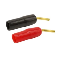 Banana Plug Screw Lock Terminals Wiring Audio Hi-fi Speaker Adapter Small 2mm Banana Plug Angle Pin Connector 2