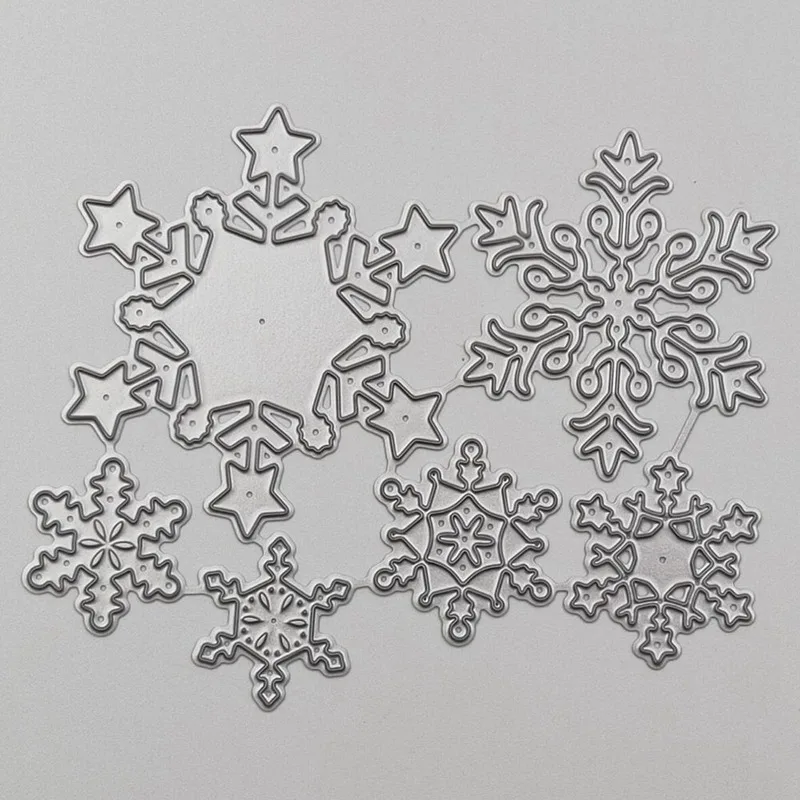 1 набор штампов для резки снежинки Рождественские металлические трафареты для пресс-формы высечки для DIY Скрапбукинг альбом тиснение бумаги