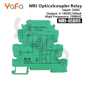 

MRI series 100KHZ PLC LED Optical Coupler Relay 5V 24VDC 8mA Input Output 50mA Interface Voltage Relay Module DIN Rail