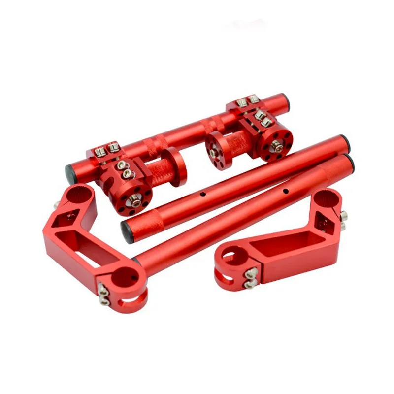 Красный Мотоцикл Регулируемая CNC Рулевая Система руля съемный для велосипеда грязи руль велосипеда мотокросса - Цвет: Красный