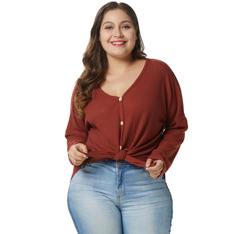 

Sholina Plus Size Knitted Coats Woman Cardigan V Neck Autumn Jackets Feminino Elegant Tops 2019 Casual Bow Tie Button Outwear