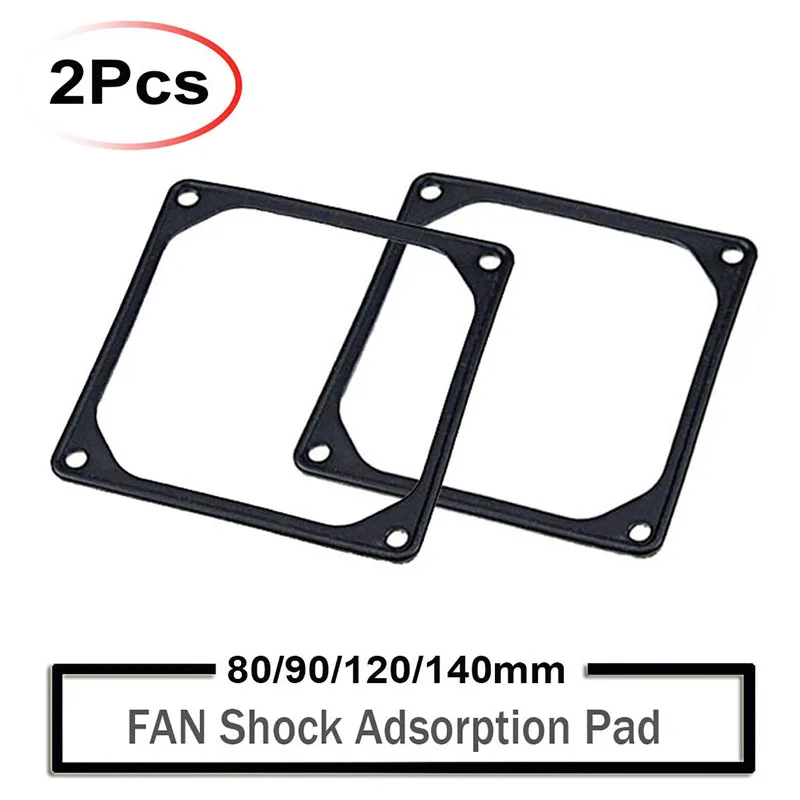 Junta de Silicone Anti-vibração para Ventilador de Caixa de Computador Silenciador Redutor de Ruído 80 mm 92 mm 120 mm 140 mm Almofada pc Pcs