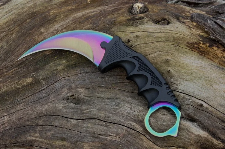 HS инструменты Открытый Csgo Karambit нож охотничьи ножи выживания тактический коготь нож Карманный Самообороны обидный походный инструмент