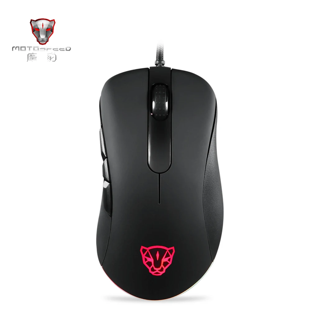 Motospeed V100 Профессиональный Марко определяемый 6200 DPI RGB Оптическая Проводная