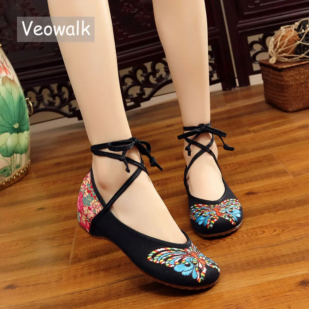 Женские туфли на шнуровке Veowalk повседневные танцевальные плоской подошве с