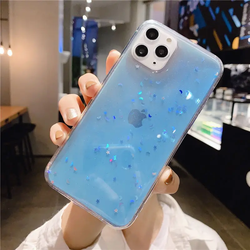 Блестящие прозрачные телефонные чехлы для iPhone 11 Pro Max XR XS Max X 8 7 6 6splus Bling Star Мягкая силиконовая задняя крышка для iPhone 11 - Цвет: Style 3