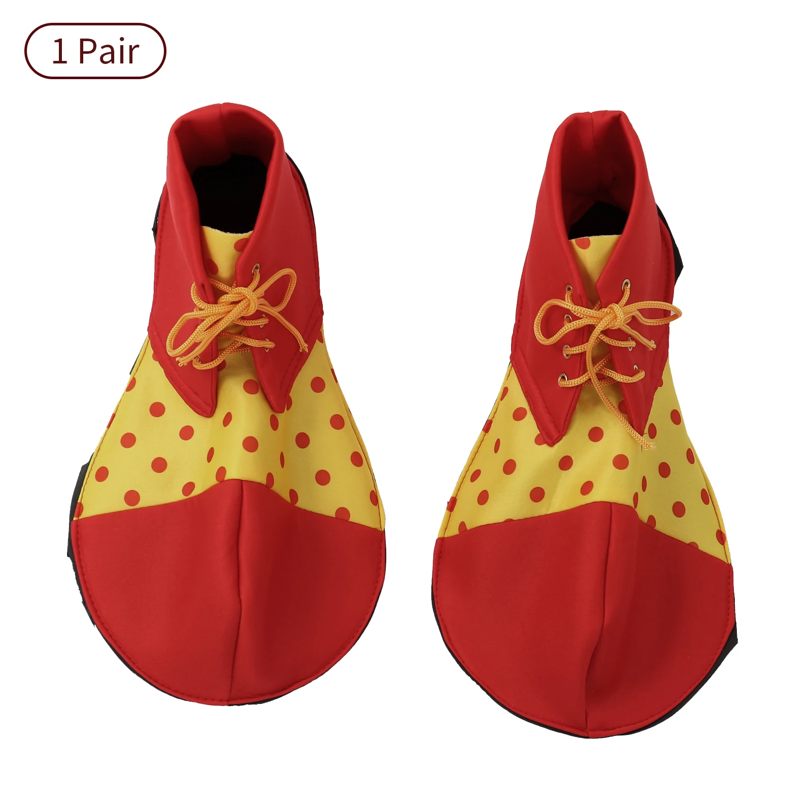 Rainbow Clown Costume Props Set Wig Red Sponge Nose Dots Bow Tie Gloves Clown Shoes Set Adult Kids Halloween Clown Cosplay Props