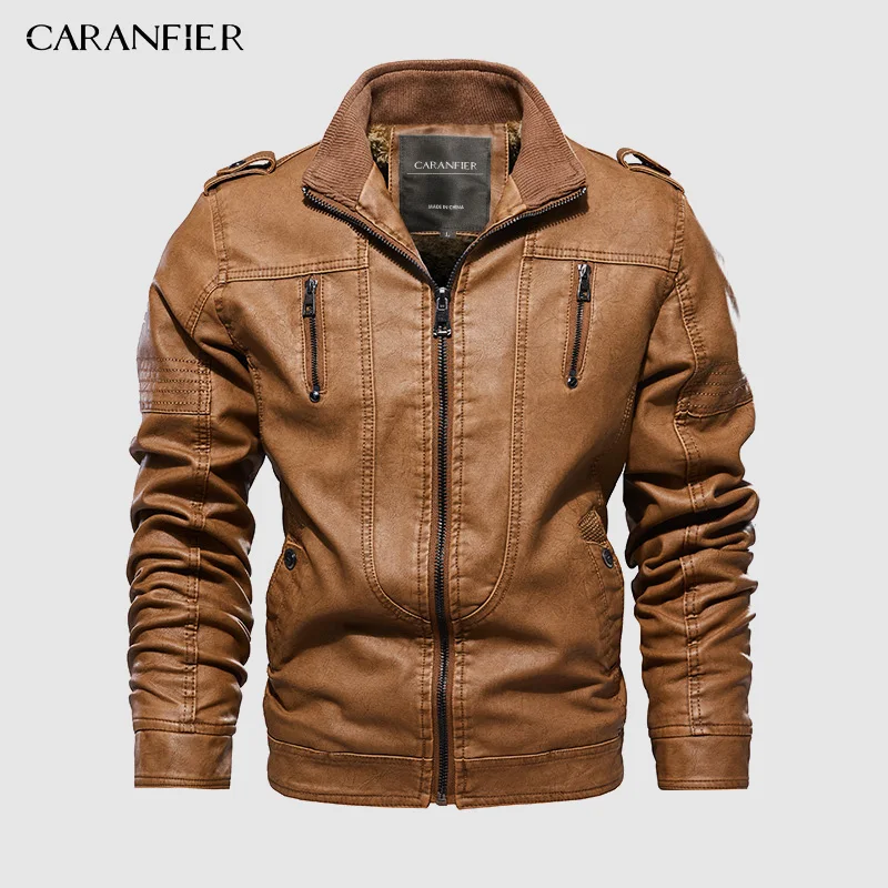 CARANFIER, новинка, брендовая кожаная куртка, высокое качество, мотоциклетные мужские кожаные куртки, мужские куртки, Jaqueta De Couro Masculina 4xL - Цвет: Цвет: желтый