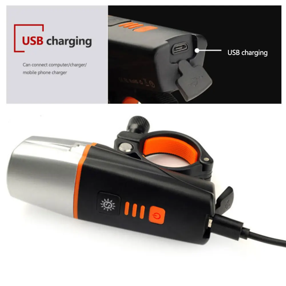 Велосипедный светильник, непромокаемый, USB, перезаряжаемый, светодиодный, 12000 мА/ч, MTB, передняя лампа, головной светильник, алюминиевый, ультра-светильник, светильник-вспышка, велосипедный светильник