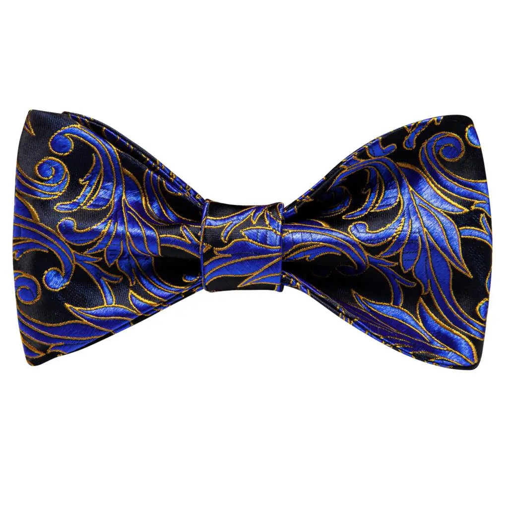 Herren-Fliege aus Jacquard-Seide, verstellbar, selbstfliege, Einstecktuch, Manschettenknöpfe für Männer, Hochzeit, Geschäft, Party, Rot, Blau, Gold, Grün – Detail 20