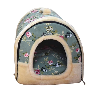 

Retro Garden Pet Nest Foldable Washable Dog Cat Mattress Nest for Small Medium Dog Portable Travel Kennel Basket Bag