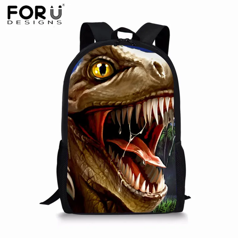 FORUDESIGNS Jurassic World детские школьные ранцы для мальчиков T-rex рюкзак в виде динозавра первичные Детские рюкзаки детская сумка на подарок Mochilas - Цвет: Z3043C