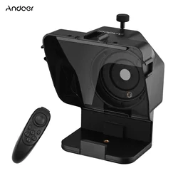 Compact Teleprompter with Phone Holder and Remote Control for Video Recording and Live Streaming (For Phone)