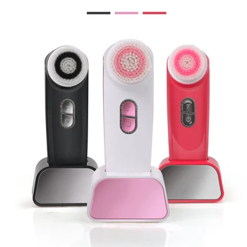 

Cordless Charging Base Rechargeable Household Hand-held Silicone Brush Head Electric Ultrasonic Facial Cleanser