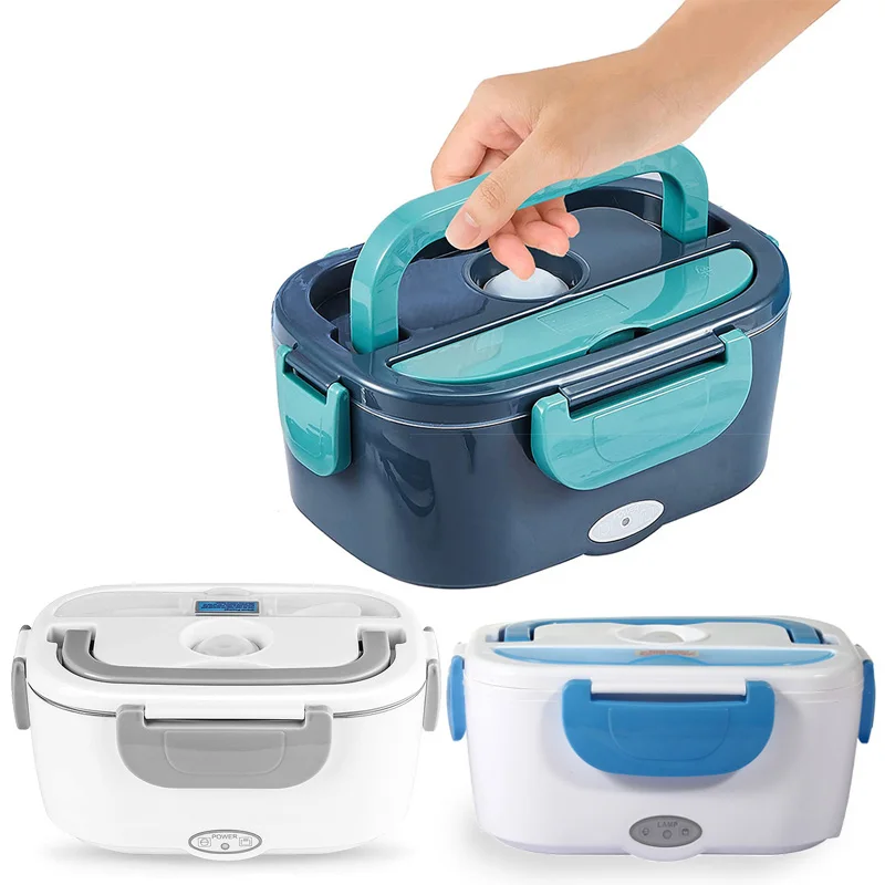 Dual Use 220V 110V 24V 12V Electric Heated Lunch Box Stainless Steel School Car Picnic Food Heating Heater Food Warmer Container bento lunch box lunch box food lunch box thermal lunch box insulation lunch box food warmer