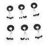 60Pcs 10Set S M L Black Rubber Space Beans Oval Stopper Fishing Bobber Float Catfish Flotador Fishing Float Folat Line Stops ► Photo 2/6