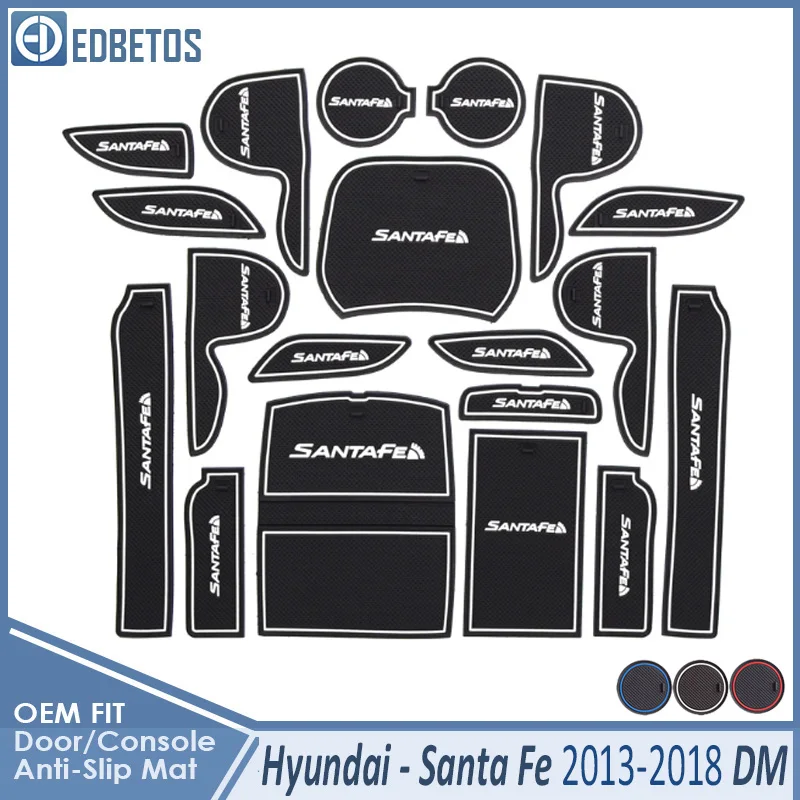 Автомобильный Гаджет коврик для hyundai Santa Fe 2013 DM Maxcruz грандиозный Santa Fe ix45 аксессуары гелевая накладка резиновые ворота - Название цвета: Santa Fe White