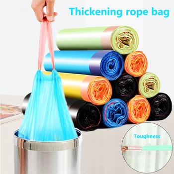 

PE Pull String Garbage Bag Color Point Broken Portable Garbage Bag Automatic Closure And Thickened Trash Bag US Spain Fast Ship