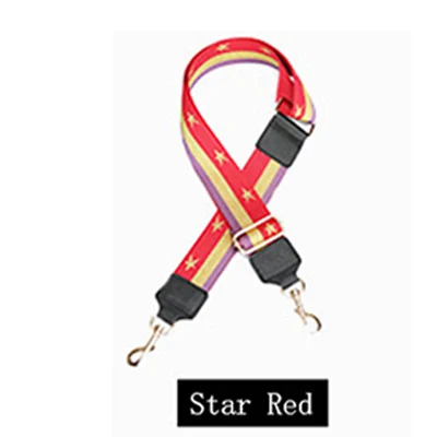 star red Сумка с широким ремнем на плечо аксессуары для женщин Сумка ремень сумка для камеры Полосатый ремень сменная сумка на плечо регулируемые длинные сумочки - Цвет: star red