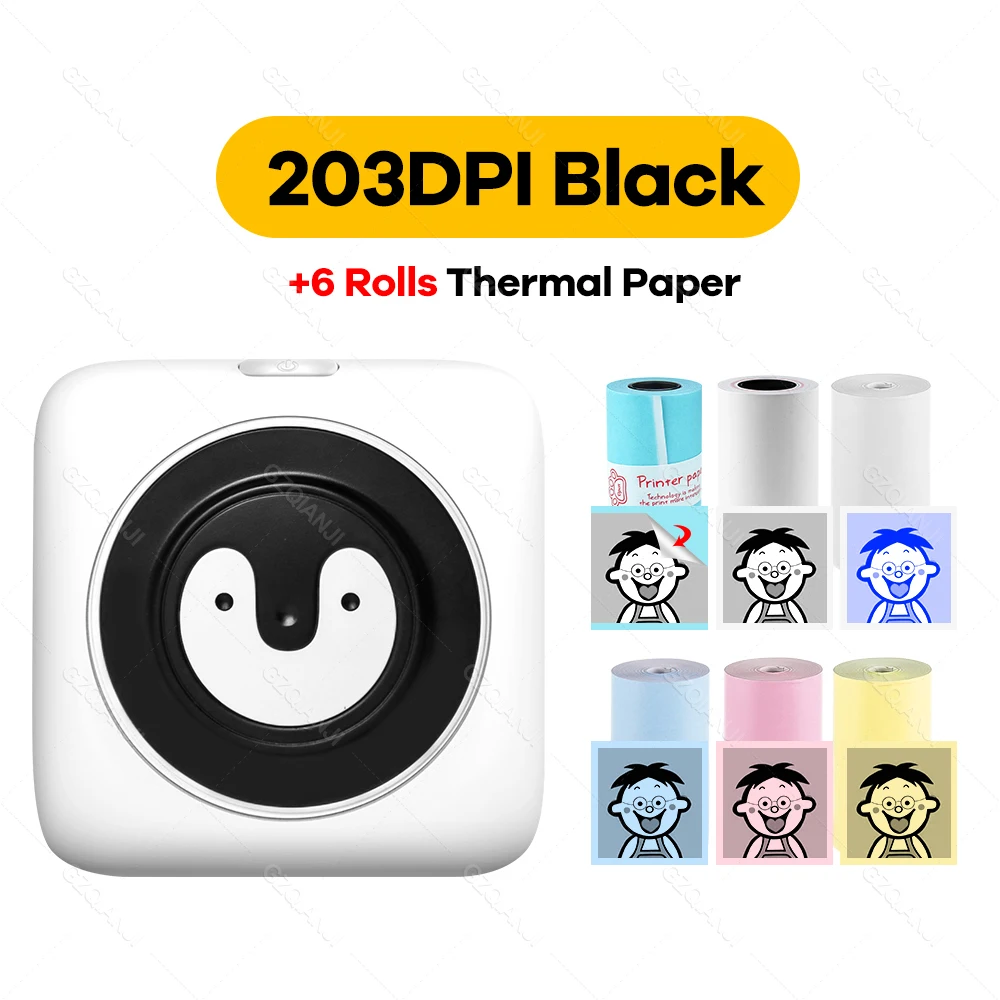 304DPI Mini Bluetooth Photo Printer Thermal Wireless Phone Printer Mobile Picture Notes Sticker Label Print 203DPI Printer mini portable thermal printer Printers