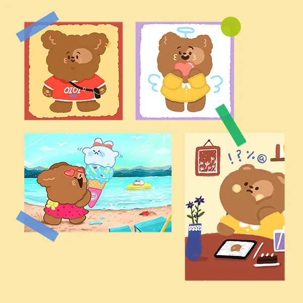 12pcs Fun cartoon illustration Stickers Crafts And Scrapbooking stickers book Student label Decorative sticker kids toys | Игрушки и