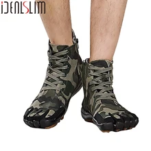 IDEALSLIM Для мужчин прогулочная обувь камуфляжной расцветки Нескользящая пять 5 пальцев обувь на открытом воздухе альпинистская обувь, Трекинговые ботинки