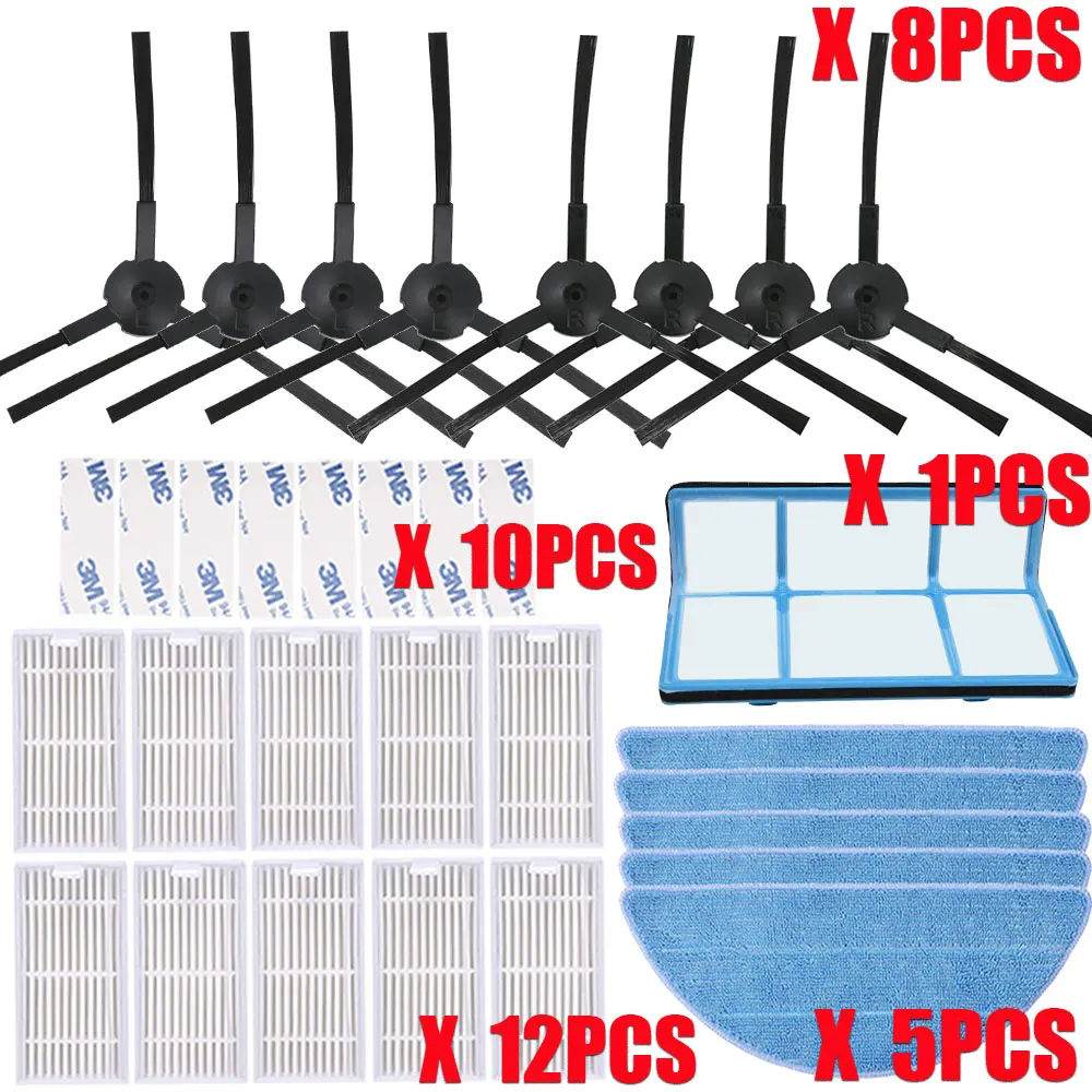 36PCS KIT Кучи фильтр Швабра Ткань боковая щетка для chuwi ilife v5s life v5 pro x5 V3L V5 V3S V3S pro V50 Запчасти для роботизированного пылесоса - Цвет: 36PCS KIT