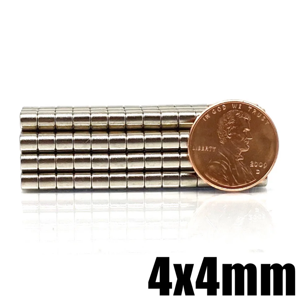 20-5000 pz 4x4mm Mini piccoli magneti rotondi N35 magnete al neodimio Dia 4x4mm permanente NdFeB potenti magneti potenti 4*4